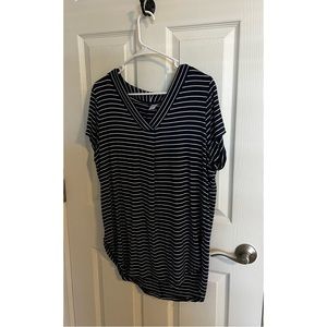 V-Neck Striped Tunic